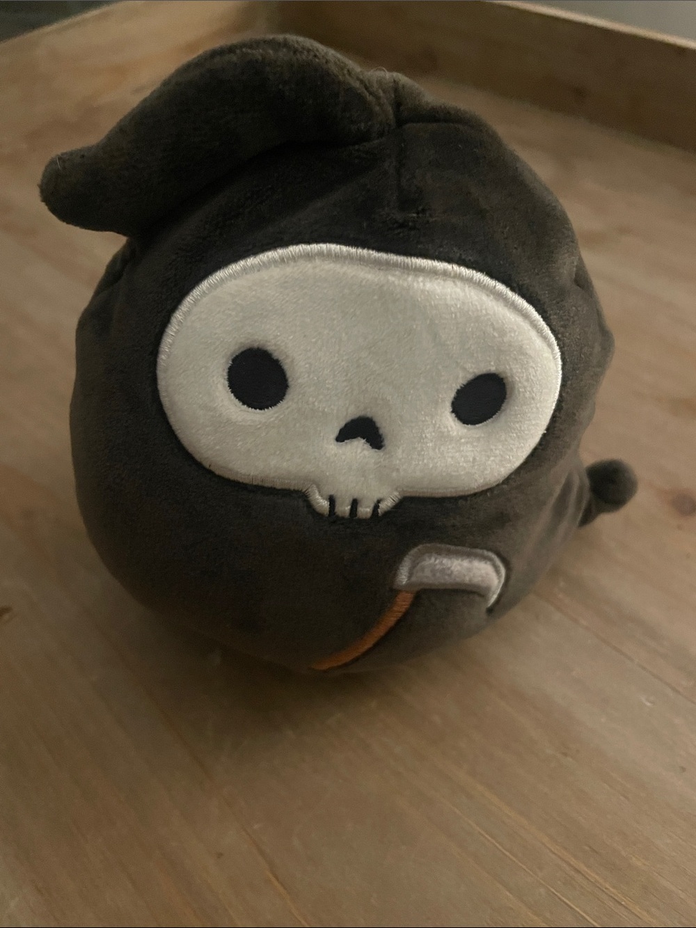Flip a  mellows Plush Grim otto and stix Plushie -  2 in 1 ! Dark Gray & White
